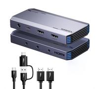 UGREEN Tarjeta de Captura Video HDMI USB 3.0 4K60Hz / 2K144Hz HDR VRR Tarjetas de Adquisición Grabación Streaming Jack 3.5mm Micrófono Auricular Compatible con iPad Switch PS5 Xbox PC Mac