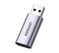 UGREEN Tarjeta de Sonido Externa Adaptador de Audio USB a Jack 3.5mm TRRS Convertidor Auxiliar para Auriculares y Micrófono Compatible con PC, MacBook, PS5/4, Altavoces
