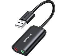 UGREEN Tarjeta de Sonido USB Externa Soporta Auriculares y Micrófono