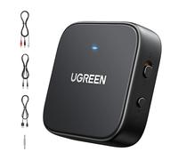 UGREEN Transmisor Receptor 2 en 1 Bluetooth 5.2 Adaptador AUX Jack 3.5mm y RCA Audio inalámbrico con Micrófono Incorporado para TV Coche PC Altavoz Amplificador Auriculares