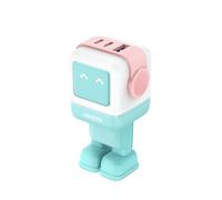 UGREEN Uno Cargador USB C 65W, Adaptador de Corriente Type C GAN de 3 Puertos Carga Rápida Compatible con MacBook Pro, iPhone 16 Plus, Galaxy S24/S23, Pixel 8, Steam Deck, ROG Ally, etc. Azul y Rosa