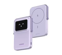 Batería externa Ugreen PB571 5000mAh magnética inalámbrica con pantalla y soporte