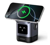 UGREEN UNO Qi2 15W Cargador Inalámbrico, Estación de Carga Magnética 2 en 1 para Auriculares, Compatible con iPhone 16/15/14/13/12 Series, AirPods Pro 2/3