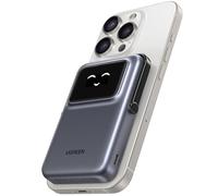 UGREEN Uno Qi2 15W Power Bank Magnético 10000mAh, Cargador Portátil Inalámbrico PD 20W con Pantalla y Soporte, Compatible con iPhone 16/15/14/13/12 Mini Plus Pro MAX (Negro)