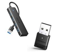 UGREEN USB Bluetooth 5.4 y Hub USB 3.0 con 4 Puertos Adaptador Ladron Multipuertos 5Gbps Alta Velocidad