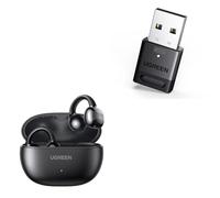 UGREEN USB Bluetooth 6.0 Adaptador para PC y HiTune S3 Auriculares Inalámbricos Bluetooth 5.4, Audifonos Deportivos Abiertos con Clip y Cancelación de Ruido ENC