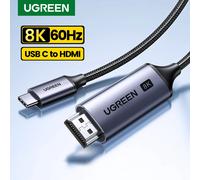 UGREEN USB C a 4K 8K Cable compatible con HDMI 8K/60Hz 4K/120Hz para MacBook Pro iMac iPad Pro para Samsung Galaxy USB C a HDMI 2,1 Metal Grey 4K