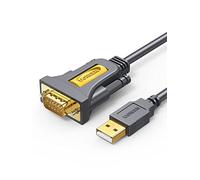 UGREEN Cable USB RS232 DB9 Serie 9 Pin Adaptador Conversor Puerto COM para Telescopio, Impresora, Decodificador, PLC, Máquina CNC, macOS, Windows 11 10 8 7 (2 Metros)