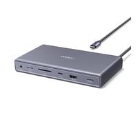 UGREEN USB4 Docking Station 11 en 1 Hub USB C Pantalla Dual para macOS | USB4 20Gbps, HDMI, Dual 4K@120Hz, 10Gbps Transferencia de Datos, 2.5GbE, PD 115W Carga, SD TF 3.0, Audio 3.5mm, 3A1C