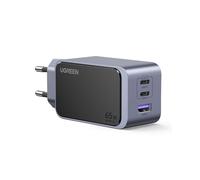 Ugreen Nexode S Cargador Rapido 65W GaNInfinity con 2 Puertos USB-C + 1x USB-A PD3.0/QC4+/PPS Gris