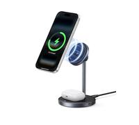 UGREEN Zapix 2 en 1 Cargador Inalámbrico iPhone Magsafe Certificación Qi2 15W Base de Carga Rápida sem Fios Magnético Compatible con iPhone 17 Pro MAX Air 16 15 14 13 12 AirPods 4 3 Pro 3 2