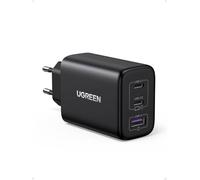 UGREEN Zapix 65W Cargador USB C Adaptador de Corriente Type C (Negro) | PD 3.0 Compatible con PPS 25W Galaxy S26 S26+ S26 Ultra S25 S24 MacBook iPad Pro Air iPhone 17 Pro MAX Air 16 15 Pixel 10