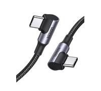 UGREEN Zapix Cable USB C PD 100W Tipo C Carga Rápida 90 Grados (2M) | Trenzado Nylon, Compatible con Macbook iPad iPhone 17 Pro Max Air/16/15, Galaxy S26 S25 S24 S23 S22, Pixel 10 9 8, etc.