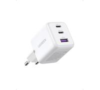 UGREEN Zapix Cargador USB C 30 W, Adaptador iPhone de 3 Puertos (2C+1A) GAN II Compatible con iPhone 17 Pro MAX Air 16/15/14; Galaxy S25/S24; Google Pixel 10/9/8（Blanco
