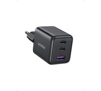 UGREEN Zapix Cargador USB C 30W Enchufe iPhone Carga Rapida GAN (Negro) | 3 Puertos Compatible con iPhone 18 Pro Max 17 Air 16 15 14 Galaxy S26 S25 Ultra A57 A76 Pixel 10 9 8 iPad MacBook Air Neo