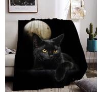 UGZDEA Manta con Estampado de Gato 130x150cm, Bonita Manta de Gato, Suave y cálida Manta de sofá para niñas, niños, Adultos, Manta de sofá de Viaje