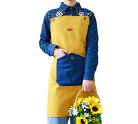 UGZPWQLNX bobinas de cocinero, Denim Apron With Pockets For Cooking Nail Tech Garden Art Unisex One Size Multicolor, azul, talla unica