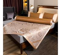 UGZPWQLNX Colchón refrescante de bambú, Bamboo Summer Sleep Mat Multicolor Multiple Sizes with Pillowcases