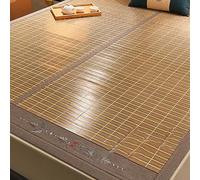 UGZPWQLNX Colchón refrescante de bambú, Cool Ice Silk Summer Mat, Double Sided Foldable Bamboo, Pillowcase Multicolor Sizes