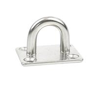 UGZPWQLNX Gancho de anilla metálica con placa de ojo de acer Ganchos de placa ojo almohadilla en forma U acero inoxidable for montaje techo cubierta puerta pared 5-12 mm(Type 3,8mm)