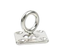 UGZPWQLNX Gancho de anilla metálica con placa de ojo de acer Ganchos de placa ojo for almohadilla suspensión, acero inoxidable 304 con herrajes montaje plateados 5-12mm(Type 5,5mm)