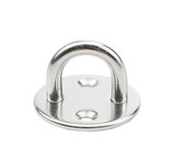 UGZPWQLNX Gancho de anilla metálica con placa de ojo de acer Ganchos de placa ojo for almohadilla suspensión, acero inoxidable 304 con herrajes montaje plateados 5-12mm(Type 4,8mm)