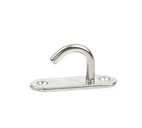 UGZPWQLNX Gancho de anilla metálica con placa de ojo de acer Ganchos de placa ojo for almohadilla suspensión, acero inoxidable 304 con herrajes montaje plateados 5-12mm(Type 6,9mm)