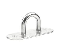 UGZPWQLNX Gancho de anilla metálica con placa de ojo de acer Ganchos de placa ojo for almohadilla suspensión, acero inoxidable 304 con herrajes montaje plateados 5-12mm(Type 1,6mm)