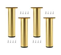 UGZPWQLNX Moderno sofá de Metal piernas, 4 Pcs Metal DIY Furniture Legs with Screws Floor Protectors Multicolor 6-35cm(Gold,8cm(3.1in))
