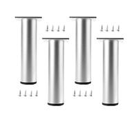 UGZPWQLNX Moderno sofá de Metal piernas, 4 Pcs Metal DIY Furniture Legs with Screws Floor Protectors Multicolor 6-35cm(Silver,35cm(13.8in))