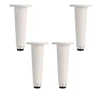 UGZPWQLNX Moderno sofá de Metal piernas, Adjustable Metal Cone Furniture Replacement Legs Pack of 4 Multicolor 6.3-12.2in(White,310mm/12.2in)