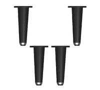 UGZPWQLNX Moderno sofá de Metal piernas, Adjustable Metal Cone Furniture Replacement Legs Pack of 4 Multicolor 6.3-12.2in(Schwarz,310mm/12.2in)
