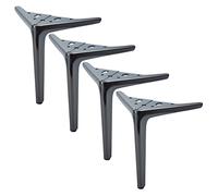 UGZPWQLNX Moderno sofá de Metal piernas, DIY Metal Furniture Legs 4 Pcs Multicolor 12-25cm For Replacement(Gunblack,15cm(5.9in))