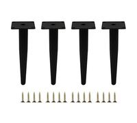UGZPWQLNX Moderno sofá de Metal piernas, DIY Replacement Straight Metal Furniture Legs Pack of 4 Multicolor Multiple Sizes(Matte Black,65cm/25.6in)