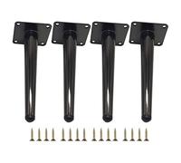 UGZPWQLNX Moderno sofá de Metal piernas, DIY Replacement Straight Metal Furniture Legs Pack of 4 Multicolor Multiple Sizes(Gun Black,40cm/15.75in)