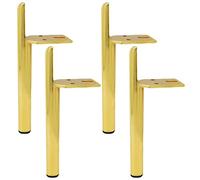 UGZPWQLNX Moderno sofá de Metal piernas, Metal Furniture Legs 4 pcs Multicolor Multiple Sizes with Screws Floor Protectors(Gold,18cm(7.1in))