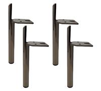UGZPWQLNX Moderno sofá de Metal piernas, Metal Furniture Legs 4 pcs Multicolor Multiple Sizes with Screws Floor Protectors(Blackgray,13cm(5.1in))