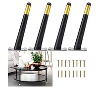 UGZPWQLNX Moderno sofá de Metal piernas, Metal Furniture Legs Multicolor 10-35cm 4 Pcs with Screws(BlackGold,10cm/3.9in)