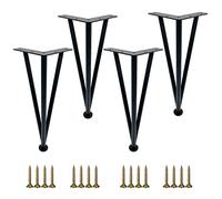 UGZPWQLNX Moderno sofá de Metal piernas, Metal Furniture Legs Pack of 4 Adjustable Height 10-40cm Multicolor For Desks Sofas Cabinets(Schwarz,30cm/11.8in)