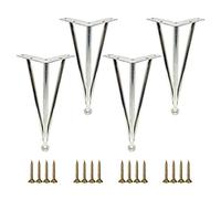UGZPWQLNX Moderno sofá de Metal piernas, Metal Furniture Legs Pack of 4 Adjustable Height 10-40cm Multicolor For Desks Sofas Cabinets(Silver,33cm/12.9in)