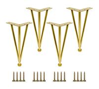 UGZPWQLNX Moderno sofá de Metal piernas, Metal Furniture Legs Pack of 4 Adjustable Height 10-40cm Multicolor For Desks Sofas Cabinets(Gold,15cm/5.9in)