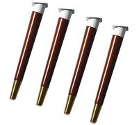 UGZPWQLNX Moderno sofá de Metal piernas, Solid Wood Furniture Legs 4pcs with Brass Base Mounting Hardware Multicolor 42.5-72.5cm(Walnut,72.5cm)