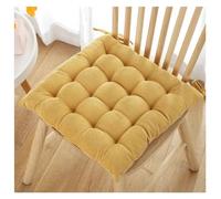 UGZPWQLNX sillas de algodón, Cojín Cuadrado de Lino y algodón for Silla, for Interior y Exterior, con Lazos, Antideslizante, Multicolor.(C,16x16inch(40x40cm))