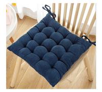 UGZPWQLNX sillas de algodón, Cojín Cuadrado de Lino y algodón for Silla, for Interior y Exterior, con Lazos, Antideslizante, Multicolor.(A,16x16inch(40x40cm))