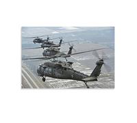 UH-60 Black Hawk Militar Helicóptero Cañón Avión de combate (12) Lienzo decorativo para pared, impresión de fotos para colgar en el hogar