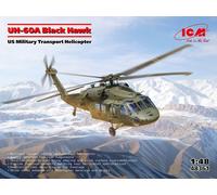 UH-60A Black Hawk , Militar Transport Helicóptero 1:48 Plástico Modelo Kit Icm