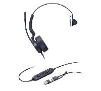 Yealink UH44 - Auriculares de Diadema con cancelación de Ruido AI, Altavoz HD de 35 mm, Auriculares giratorios, Almohadillas de Espuma viscoelástica, Controlador en línea, Compatible con Equipos y