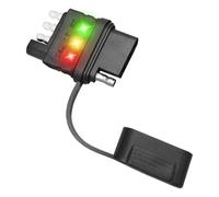 UHANBUT Probador de cableado plano de remolque de 4 vías, probador de luz de remolque macho y hembra de doble extremo de 4 pines con indicadores, herramienta de prueba de conector de circuito para