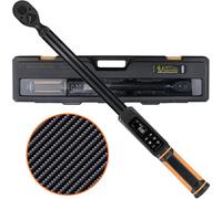 Uharbour Llave Dinamométrica Digital de 1/2" con Cuerpo de Fibra de Carbono, Rango 3-200 Nm, Precisión de ±1% con Vibración, Zumbador y Alerta LED, Adecuada para Coche, Motocicleta y Bicicleta