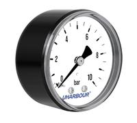 Uharbour UHARBOUR Manometro Presion Agua, Manómetro 0-10 Bar 1/4 BSP Montaje Trasero